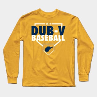 Dub V Baseball (Gold/Gray Background) Long Sleeve T-Shirt